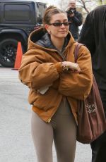 HAILEY BIEBER Arrives at Hot Pilates Class in West Hollywood 01/05/2023