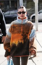 HAILEY BIEBER Leaves Great White Restaurant in West Hollywood 01/16/2023