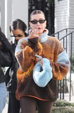 HAILEY BIEBER Leaves Great White Restaurant in West Hollywood 01/16/2023