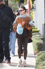 HAILEY BIEBER Leaves Great White Restaurant in West Hollywood 01/16/2023