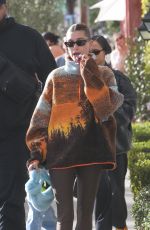 HAILEY BIEBER Leaves Great White Restaurant in West Hollywood 01/16/2023