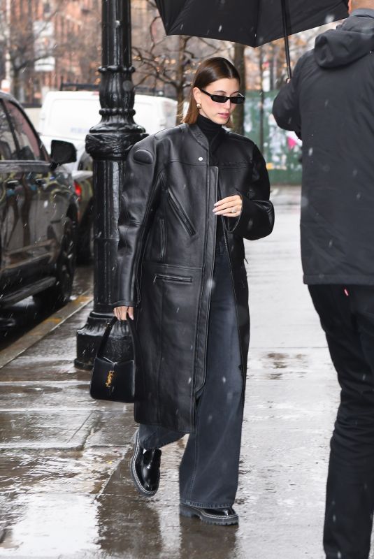 HAILEY BIEBR Arrives at Electric Lady Studio in New York 01/25/2023