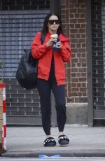 HILARIA BALDWIN Out for Early Morning Coffee in New York 01/27/2023