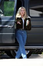 HILARY DUFF at a Starbucks in Los Angeles 01/28/2023