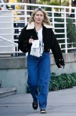 HILARY DUFF at a Starbucks in Los Angeles 01/28/2023