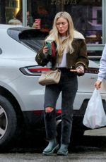 HILARY DUFF Gets Lunch to-go in Beverly Hills 01/04/2023