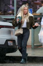 HILARY DUFF Gets Lunch to-go in Beverly Hills 01/04/2023