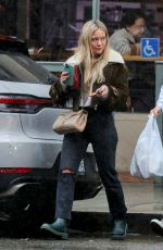 HILARY DUFF Gets Lunch to-go in Beverly Hills 01/04/2023