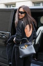 IRINA SHAYK Arrives at Ludovic de Saint Sernin Show at Paris Fashion Week 01/22/2023