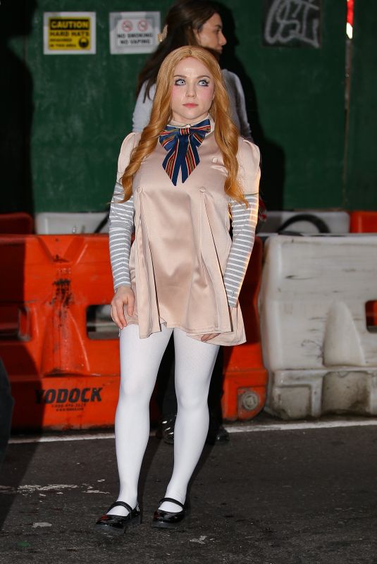 JENNA DAVIS at Robotic Doll Character from Her New Movie M3GAN Out in New York 01/05/2023