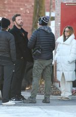 JENNIFER LOPEZ Visits Ben Affleck on the Set in Medford 01/10/2023