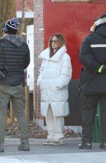 JENNIFER LOPEZ Visits Ben Affleck on the Set in Medford 01/10/2023