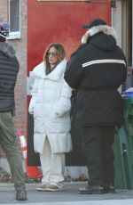 JENNIFER LOPEZ Visits Ben Affleck on the Set in Medford 01/10/2023