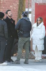 JENNIFER LOPEZ Visits Ben Affleck on the Set in Medford 01/10/2023