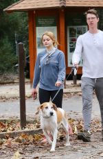 JOEY KING and Steven Piet Out with Their Dog in Los Angeles 01/02/2023