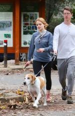 JOEY KING and Steven Piet Out with Their Dog in Los Angeles 01/02/2023