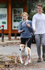 JOEY KING and Steven Piet Out with Their Dog in Los Angeles 01/02/2023