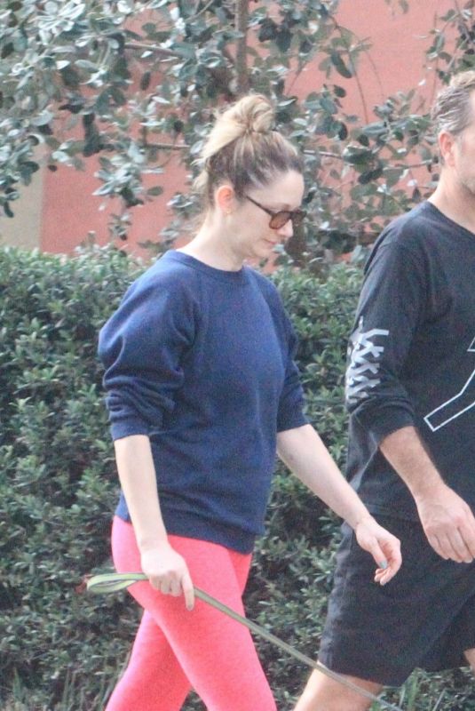 JUDY GREER and Dean E Johnsen Out with Their Dog in Beverly Hills 01/07/2023