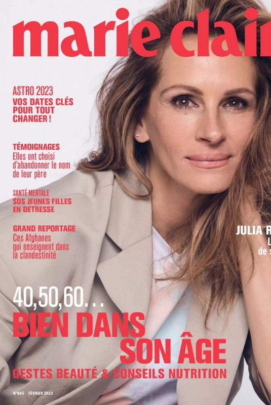 JULIA ROBERTS in Marie Claire Magazine, France February 2023