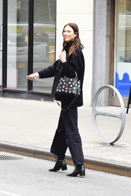 KARLIE KLOSS at a Photoshoot for Louis Vuitton in New York 01/11/2023