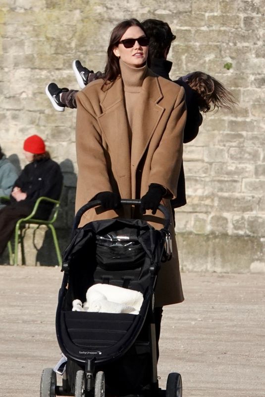 KARLIE KLOSS Out in Paris 01/21/2023