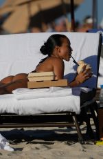 KARRUECHE TRAN in Bikini at a Beach in Miami 12/31/2022
