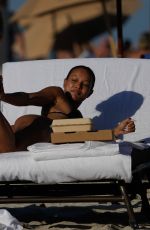 KARRUECHE TRAN in Bikini at a Beach in Miami 12/31/2022