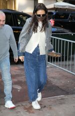 KATIE HOLMES Arrives at Rehearsal for her new play The Wanderers in New York 01/18/202