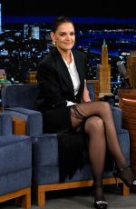 KATIE HOLMES at Tonight Show Starring Jimmy Fallon in New York 01/17/2023