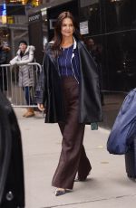 KATIE HOLMES Promotes Her New off-Broadway play The Wanderers in New York 01/11/2023