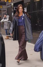 KATIE HOLMES Promotes Her New off-Broadway play The Wanderers in New York 01/11/2023