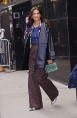 KATIE HOLMES Promotes Her New off-Broadway play The Wanderers in New York 01/11/2023
