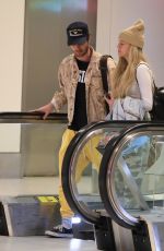 KELSEA BALLERINI and Chase Stokes at LAX Airport in Los Angeles 01/29/2023