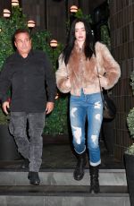 KRYSTEN RITTER Leaves Catch Steak LA in Los Angeles 01/25/2023