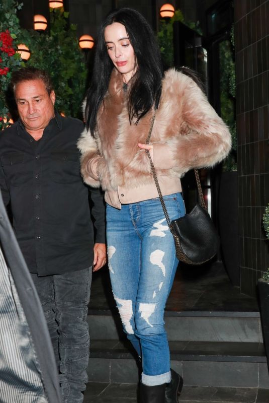 KRYSTEN RITTER Leaves Catch Steak LA in Los Angeles 01/25/2023
