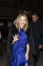 KYLIE MINOGUE Night Out in Paris 01/24/2023