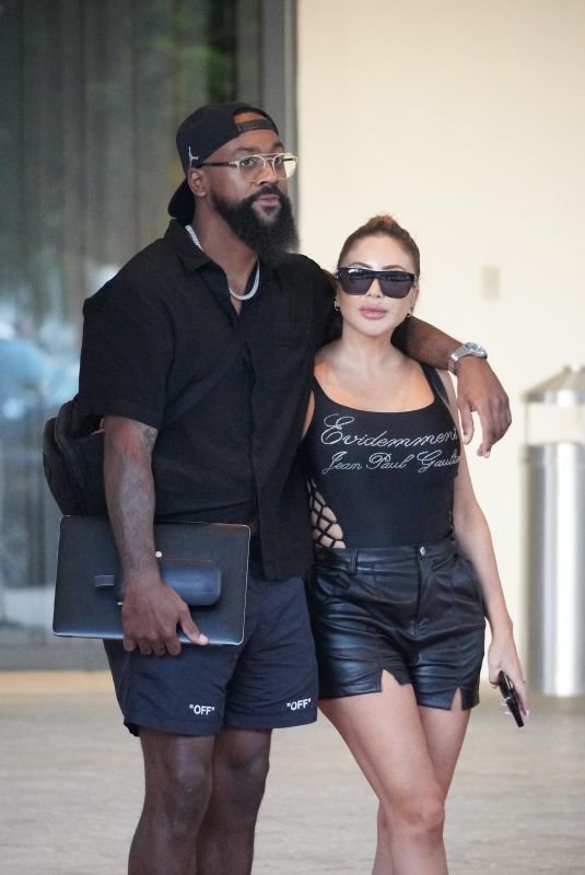 LARSA PIPPEN and Marcus Jordan Out in Miami Beach 01/07/2023