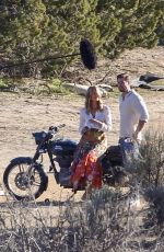 LAURA DERN and Liam Hemswor on the Set of Lonely Planet in Acton 01/27/2023