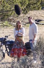 LAURA DERN and Liam Hemswor on the Set of Lonely Planet in Acton 01/27/2023