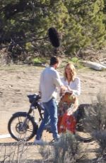 LAURA DERN and Liam Hemswor on the Set of Lonely Planet in Acton 01/27/2023