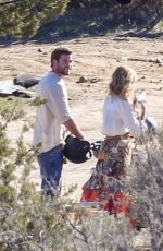 LAURA DERN and Liam Hemswor on the Set of Lonely Planet in Acton 01/27/2023