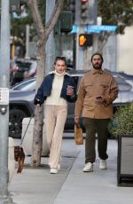LENI KLUM Out with Her Dog and a Friend on Sunset Plaza in West Hollywood 01/19/2023