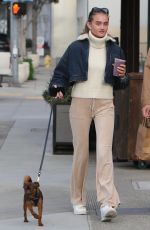 LENI KLUM Out with Her Dog and a Friend on Sunset Plaza in West Hollywood 01/19/2023