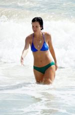 LILY ALLEN in Bikini at a Beach in St. Barts 12/30/2022