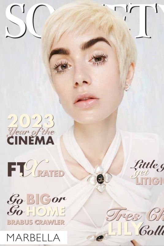 LILY COLLINS for Society Marbella, January 2023