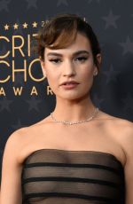 LILY JAMES at 28th Annual Critics Choice Awards in Los Angeles 01/15/2023