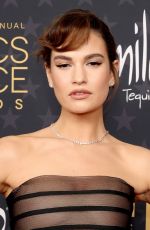 LILY JAMES at 28th Annual Critics Choice Awards in Los Angeles 01/15/2023