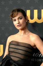 LILY JAMES at 28th Annual Critics Choice Awards in Los Angeles 01/15/2023
