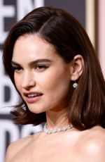 LILY JAMES at 80th Annual Golden Globe Awards in Beverly Hills 01/10/2023