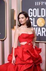 LILY JAMES at 80th Annual Golden Globe Awards in Beverly Hills 01/10/2023